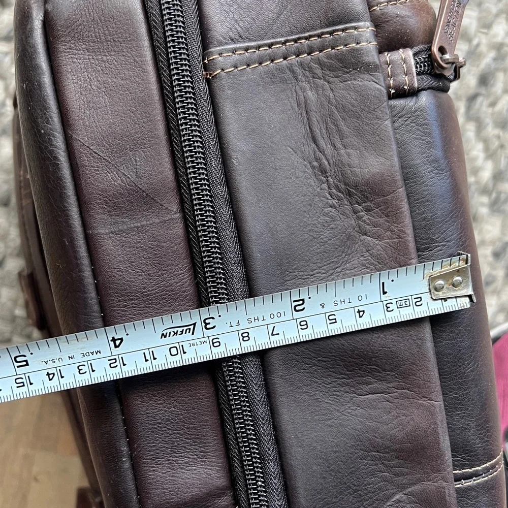 Kenneth Cole Reaction Dark Brown Leather Briefcase
